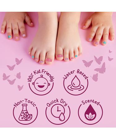 Hot Focus Kids Nail Polish Set for Girls - 5 Piece Colorful Scented Water Based Washable Quick-Dry Peel Off Nail Art Set - Buy Online on GoSupps.com
