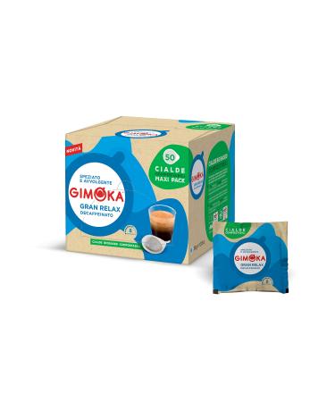 Gimoka Gimoka Compostable Coffee Pods Gran Relax Decaffeinated Coffee Blend Intensity 8-50 Pods - Compatible with ESE System 44mm