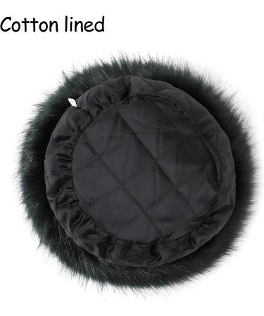 Dikoaina Faux Fur Cossack Hat for Women - Dark Green | Winter Hats for Ladies (M-L) - Buy Online on GoSupps.com
