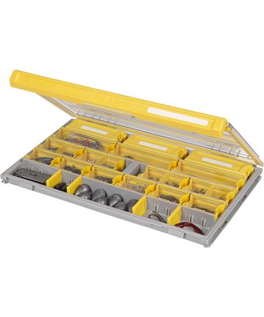 Plano Edge 3600 Terminal Tackle Storage  Gray and Yellow  Includes 10 Hook Retainers  Rustrictor Rust-Resistant Technology  Waterproof Premium Fishing Utility Box - Buy Online on GoSupps.com
