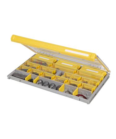 Plano Edge 3600 Terminal Tackle Storage, Gray and Yellow, Includes 10 Hook Retainers, Rustrictor Rust-Resistant Technology, Waterproof Premium Fishing Utility Box