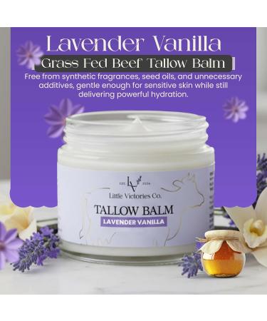 2.0 floz Grass Fed Beef Tallow and Honey balm - Lavender Vanilla Organic Beef Tallow for Skin is Ideal for Eczema Stretch Marks Psoriasis Itching - Beef Tallow honey balm or Face & Body Moisturizer - Buy Online on GoSupps.com