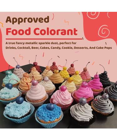 Blacksherbet Rose Gold Edible Glitter 5g | KOSHER Certified for Drinks, Cakes, Strawberries, Cupcakes & Chocolate - Buy Online on GoSupps.com