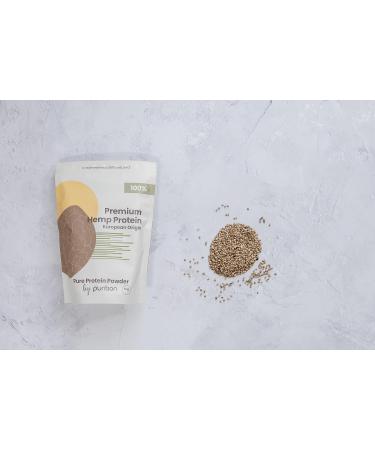 Purition British Hemp Protein Powder - 100% Vegan, Gluten & Dairy Free - 1KG (40 Servings) | High Omega 3 & 6 for Energy Boost | Plant-Based Protein from UK Sources - Buy Online on GoSupps.com