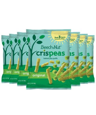 Beech-Nut Toddler Snacks Original Crispeas Baked Pea Puffs 1.4 oz Bag (7 Pack)