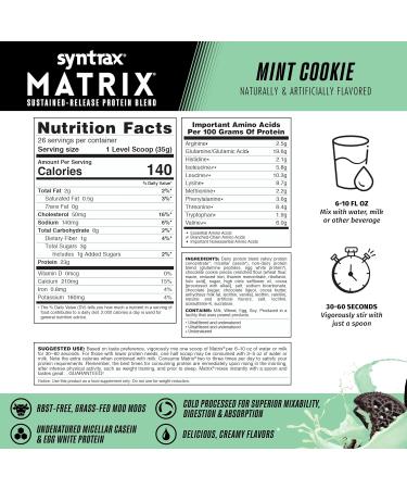 Buy Matrix2.0 Mint Cookie Flavor - 2 Pounds | Premium Protein Powder for International Shipping - Buy Online on GoSupps.com