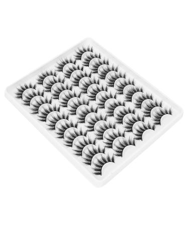 Soft Long Dense False Eyelashes - 20 Pairs for Stunning Eye Makeup | Shop Internationally - Buy Online on GoSupps.com