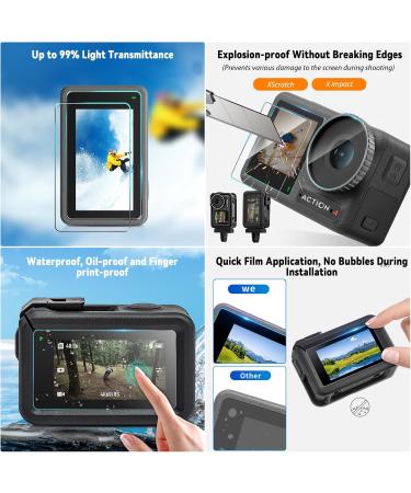 IEAGO RC Osmo Action 4 PU Leather Carrier Bag Travel & Storage with Display Protection | 2+2+2 Accessories for DJI OSMO Action 4 - Buy Online on GoSupps.com