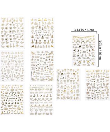 9 Sheets Nail Art Stickers Christmas Nail Sequins Christmas Transfers Sticker Christmas Nail Glitter Nail Art Decoration Cartoon Stickers Cartoon Nail Decals 3d Nail Stickers Flash - Buy Online on GoSupps.com