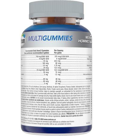 Centrum Men 50 Plus MultiGummies Multivitamins/Minerals Gummies for Men 50+ Cherry Berry and Apple Flavours 120 Count - Buy Online on GoSupps.com