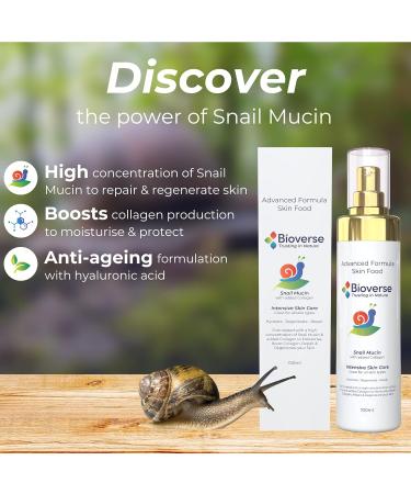 Bioverse Advance Skin Food High Concentration of Snail Mucin Boosts Collagen Production to Moisturise & Protect Generic Skin Product with Natural Formula - Buy Online on GoSupps.com
