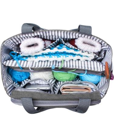 Luxja Crochet Tote Bag - Yarn Storage for Small Projects & Accessories (Gray, Medium) - Buy Online on GoSupps.com