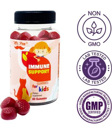Mr. Pen Elderberry Vitamin C Zinc Gummies for Kids - 60 Count | Immune Support for 4+ Years - Non-GMO, Vegan, Gluten-Free - Buy Online on GoSupps.com