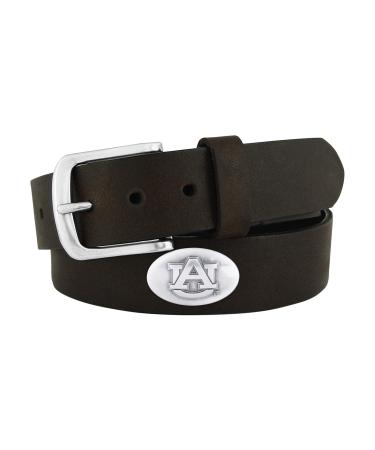 NCAA Auburn Tigers Brown Leather Concho Belt, 38