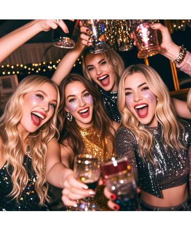  Ceboic 6 Colors Glitter Face Glitter Liquid Gel for Makeup Festival Eyeshadow Lip Nail Halloween - Buy Online on GoSupps.com