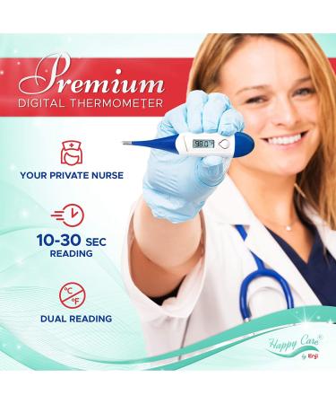 Digital Thermometer for Oral, Rectal, Armpit - Quick 10 Second Reading for Baby, Kids, Adults - Fever Termometro for Infants, Children, Pets - Buy Online on GoSupps.com