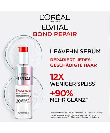L'Or al Paris Elvital Repair Leave-in Serum 150ml | Bond Repair Complex & Citric Acid for Stronger Hair & Less Split Ends - Buy Online on GoSupps.com
