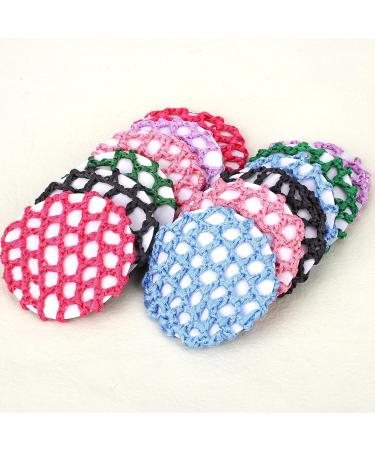 12 Pcs Snood Hair Net Hair Bun Holder Ballet Hair Net for Buns Ballet Hair Bun Cover Women Hair Nets for Bun for Dancers Stretchy Elastic Bun Hair Net Crochet Hair Net Hair Accessories - Buy Online on GoSupps.com