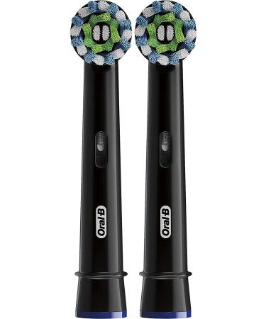 Oral-B CrossAction Black Electric Toothbrush Replacement Brush Heads - 2 Pack - Buy Online on GoSupps.com