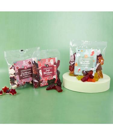  naschlabor Set of 3 Christmas Juice Bears 450g | Christmas Kit with Rubber Bears | 3 Delicious Varieties of Fruit Candy to Taste or Gift | Perfect for the Christmas Period - Buy Online on GoSupps.com
