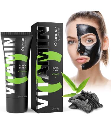 Charcoal Peel Off Face Mask with Organic Bamboo and Vitamin C – Blackhead Remover Mask with Activated Charcoal - Deep Cleansing and Purifying Mask for Men and Women – 2.7 fl oz 80g