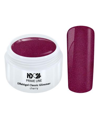 Prime Line - Uv Led Gel Glitter Cherry Red Red Purple Studio Quality - Made in Germany - 5ml