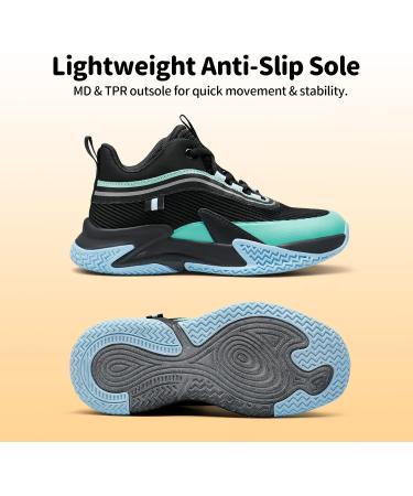 DREAM PAIRS Kids Basketball Shoes | Breathable Sports Sneakers - Black/Green - Size 1 Little Kid - Buy Online on GoSupps.com