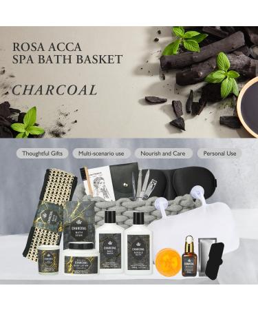 Gift Set for Men & Women 15pcs Spa Basket Set - Bamboo Charcoa - Buy Online on GoSupps.com