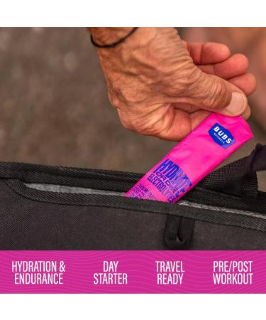 BUBS Naturals - Hydrate or Die Electrolytes Powder Packets for Fast Absorption | Premium 2000mg Electrolyte Powder | for Sports Recovery & Well-Being (Natural Mixed Berry Flavor 20 Sticks) - Buy Online on GoSupps.com