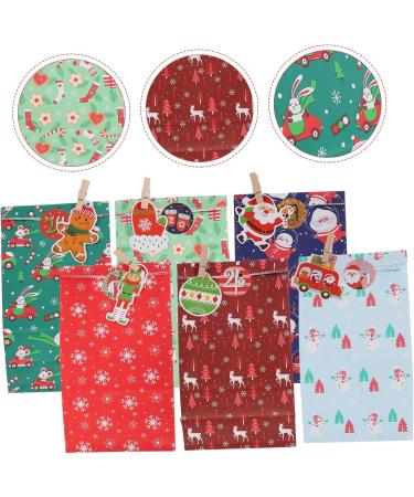VILLFUL 1 Set 24 Advent Paper Bag DIY Advent Calendar Kits Calendar Bags Rope As Shown 23X12X1CM - Buy Online on GoSupps.com