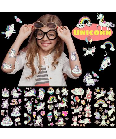 500 Styles Luminous Temporary Tattoos for Kids - Glow In The Dark Stickers - Unicorn/Mermaid/Dinosaur/Animal - Birthday Party Supplies - Buy Online on GoSupps.com