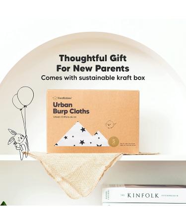KeaBabies Organic Burp Cloths 5 Pack - Premium Soft & Absorbent for Adventurers - Buy Online on GoSupps.com