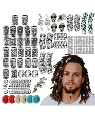 28 Pieces Spiral Lock Hair Tie Dreadlock Accessories Set, 2Pcs Colorful  Bendable Wire Ponytail Holders, 26Pcs Shell Beads Pendant Jewerly for Women