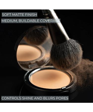 Buy Compact Pressed Powder - Matte Finish Long Lasting Vegan Makeup for Women & Girls - 0.35 Oz Medium Beige - Buy Online on GoSupps.com