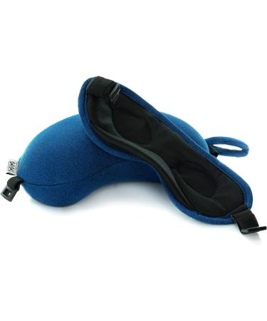 2 in 1 Memory Foam Neck Pillow with Eye Sleep Mask for Women and Men - Adjustable Travel Pillow and Sleeping Mask Set - Buy Online on GoSupps.com