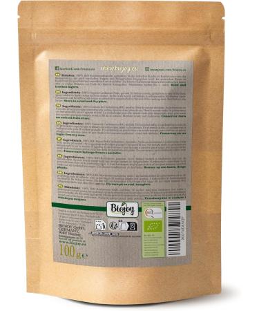Biojoy Ground Organic Cardamom Pods (100g) Green Cardamom Powder (Elettaria cardamomum) - Buy Online on GoSupps.com