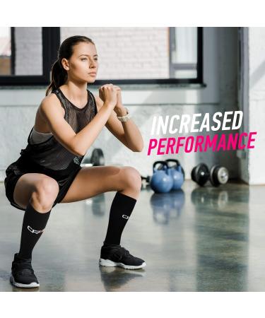 Buy CFA V1 Quality Compression Socks for Men & Women | Ideal for Running Gym Cycling | Sustainable Danish Design - Black/Gray - Buy Online on GoSupps.com