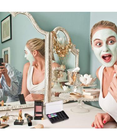 Superfindings 4-Pack Eyeshadow Palette with Clear Hinged Lid | 24 Compartments for Makeup - Lipstick Balm Eyeshadow - Buy Online on GoSupps.com