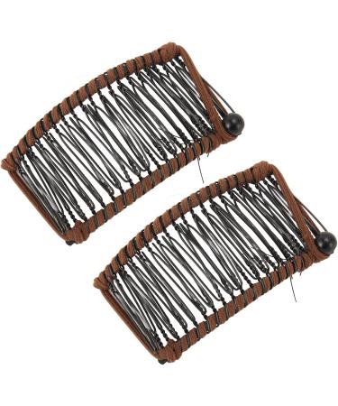 Vintage Tire Comb Lightweight Portable Banana Hair Clips Easy Operation 2 Pieces Strong and Durable for Office (#1) - Buy Online on GoSupps.com