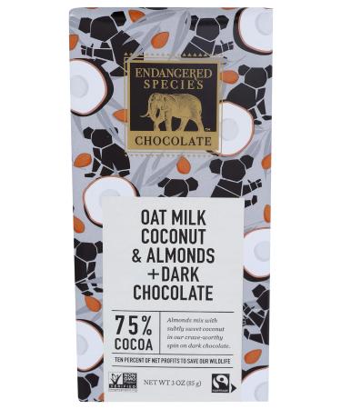 Endangered Species Chocolate Oat Milk Coconut & Almond + Dark Chocolate 75% Cocoa 3 oz (85 g)