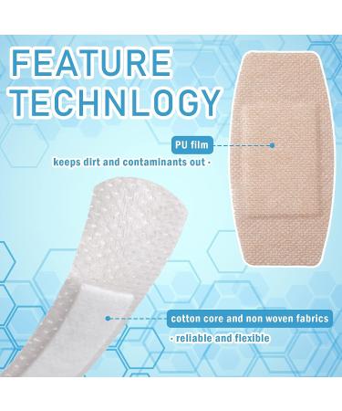 100 Pcs Silicone Adhesive Bandages for Sensitive Fragile Skin - Gentle & Pain-Free Removal | Bulk Pack for Elderly & Delicate Skin - Buy Online on GoSupps.com