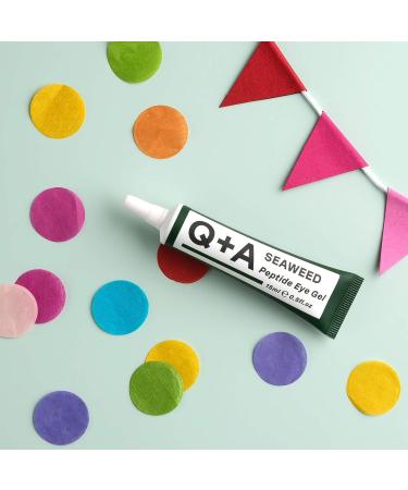 Q+A Seaweed Peptide Eye Gel - Firm, Brighten, and Revitalize Under-Eye Area (0.5 Fl.Oz) - Buy Online on GoSupps.com