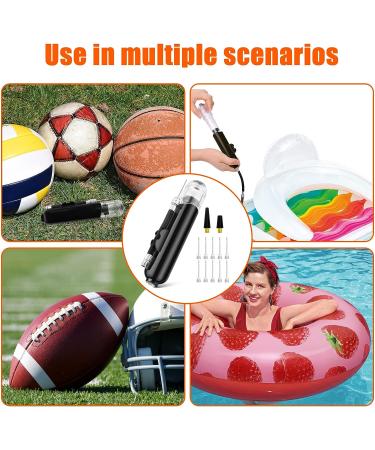 Portable Handheld Air Pump for Bicycle, Soccer, Basketball, and Beach Sports Balls - 11 Pins Included - Black - Buy Online on GoSupps.com