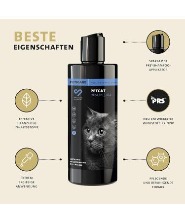 Peticare Cat Care Shampoo Effective Itch Relief Mites & Flea Treatment Deodorizes Fur Maintains Healthy Skin 500ml - Buy Online on GoSupps.com
