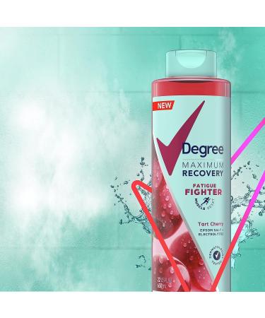 DEGREE Maximum Recovery Body Wash and Soak 22 oz - Post-Workout Skincare Routine with Tart Cherry, Epsom Salt, and Electrolytes - Buy Online on GoSupps.com