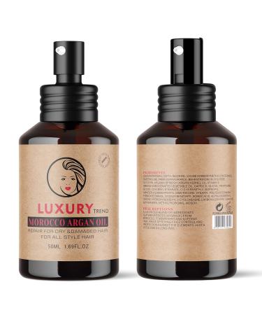 Pure Morocco Argan Oil - Nourishing Hair Oil for Silky Frizz-Free Locks | Hydrating Vitamin E & Fatty Acids | Sulfate-Free Treatment for All Hair Types - 1.69 Oz - Buy Online on GoSupps.com