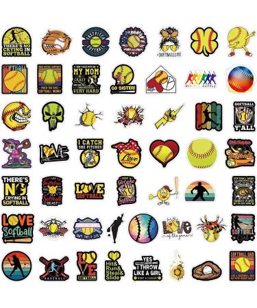 102Pcs Softball Stickers for Girls Boys Teens Kids  Sports Softball Stickers Decals for Laptop Water Bottles Bike Skateboard Luggage Computer Hydro Flask Toy Phone Snowboard (Softball) - Buy Online on GoSupps.com
