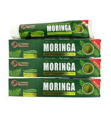Infinix Moringa and Clove Toothpaste with Myrrh Oil Sage Oil White Oak Bark Clove and Menthol - Paraben Free Refreshing Oral Care for Sensitive Teeth - Halal - Pack of 3