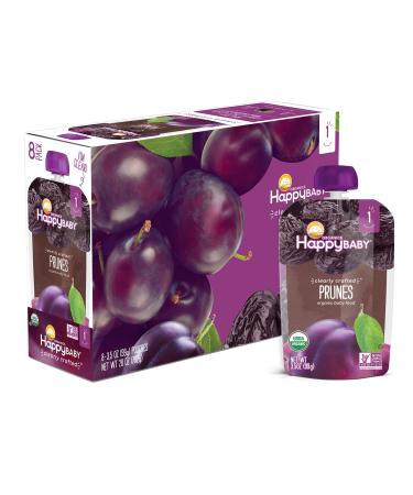 Happy Baby Organics Clearly Crafted Stage 1 Baby Food Prunes 3.5 Ounce Pouch (Pack of 8)