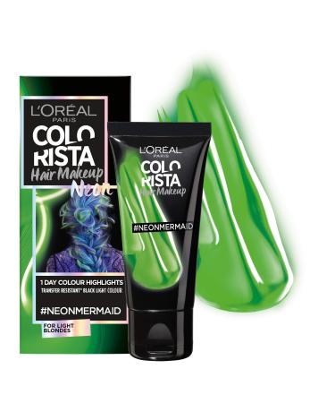 L'Oreal Colorista Hair Makeup Neon Mermaid Temporary Light Blonde Hair Colour 30ml